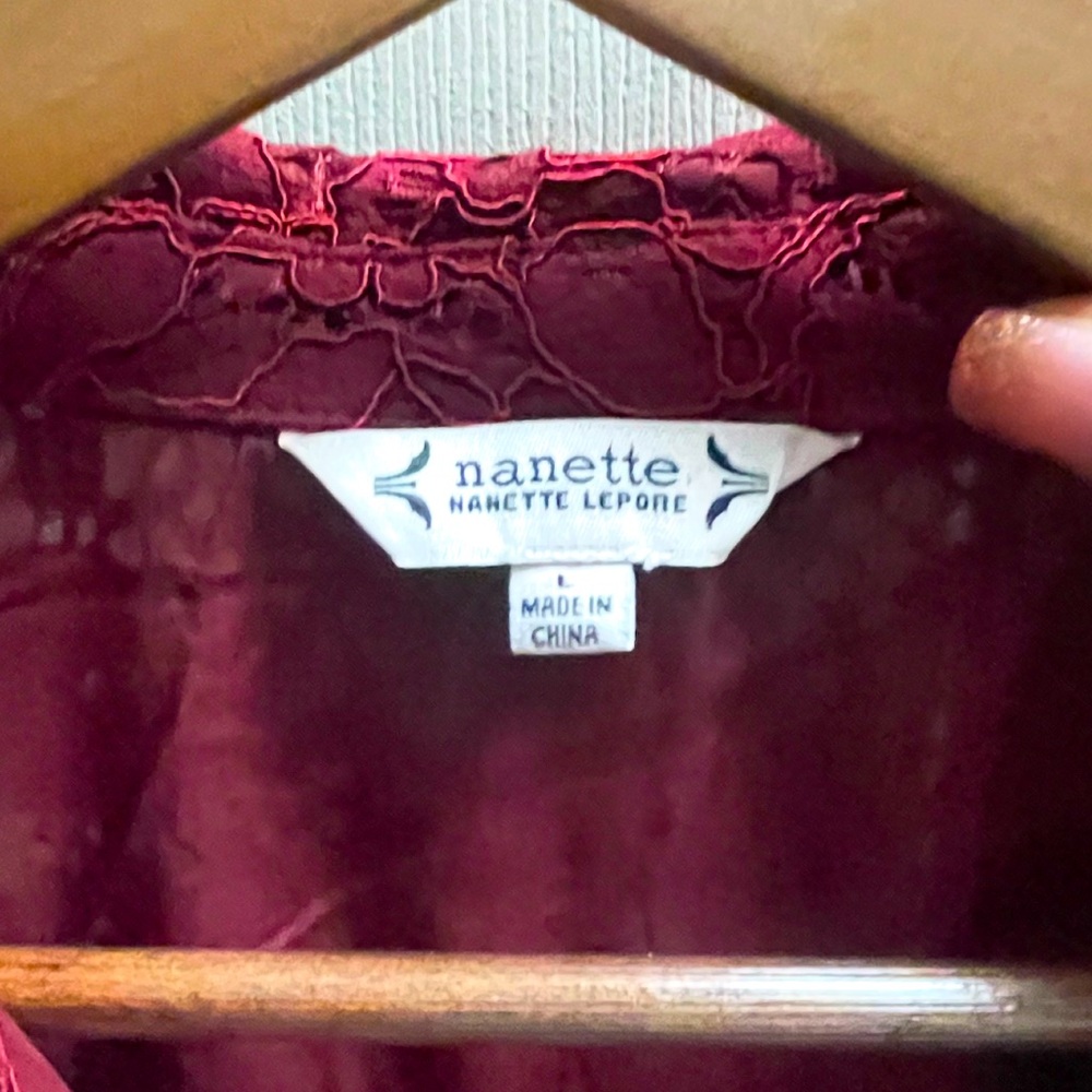 NEW Nanette Lepore Long Sleeve Blouse - Picture 5 of 9